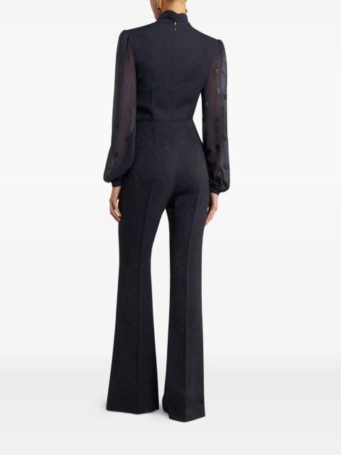 ETRO jacquard bow jumpsuit - Blue - zdjęcie produktu nr 2
