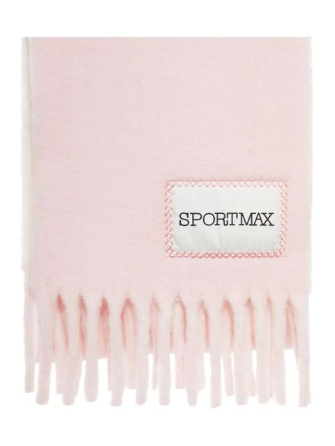Sportmax fringed alpaca scarf - Pink - zdjęcie produktu nr 2