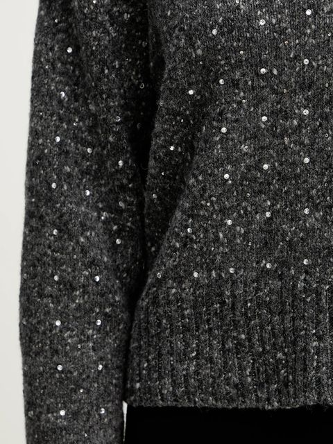 Pinko sweter z dodatkiem wełny kolor szary 105684 A2U4