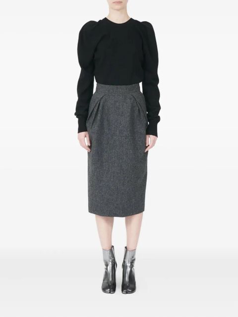 Maison Margiela pleated midi skirt - Grey - zdjęcie produktu nr 2