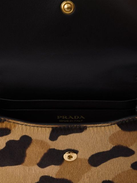 Prada printed leather cardholder - Brown