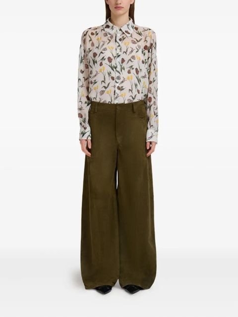 Marni wide-leg trousers - Green - zdjęcie produktu nr 2