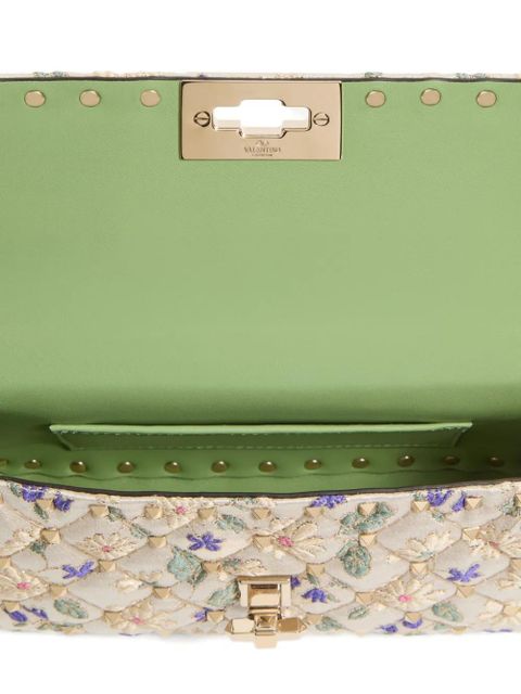 Valentino Garavani small Rockstud Spike jacquard shoulder bag - Neutrals - zdjęcie produktu nr 2