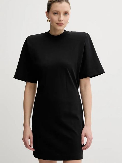 Pinko sukienka bawełniana kolor czarny mini prosta 105220 A2M2 - zdjęcie produktu nr 1