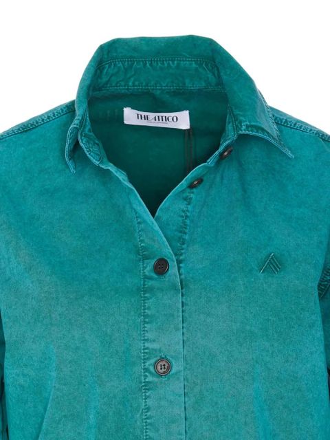 The Attico logo-embroidered jacket - Green
