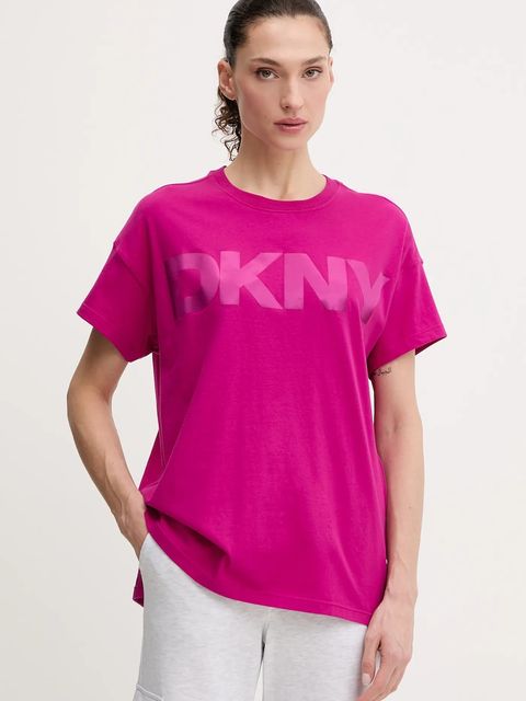Dkny t-shirt bawełniany damski kolor różowy DP6T1534 - zdjęcie produktu nr 1