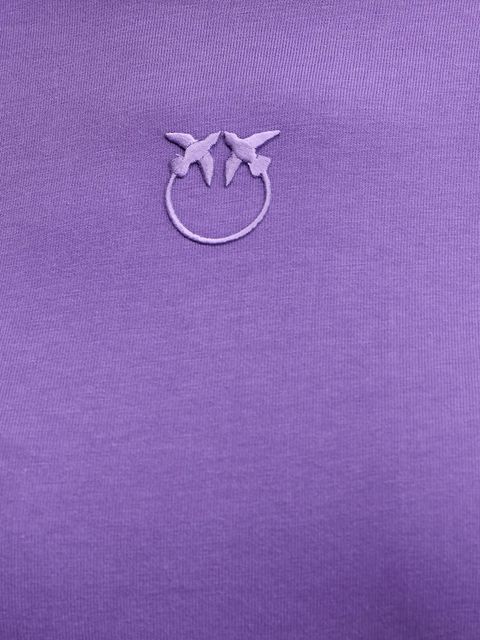 Pinko t-shirt bawełniany damski kolor fioletowy 100355 A2RD