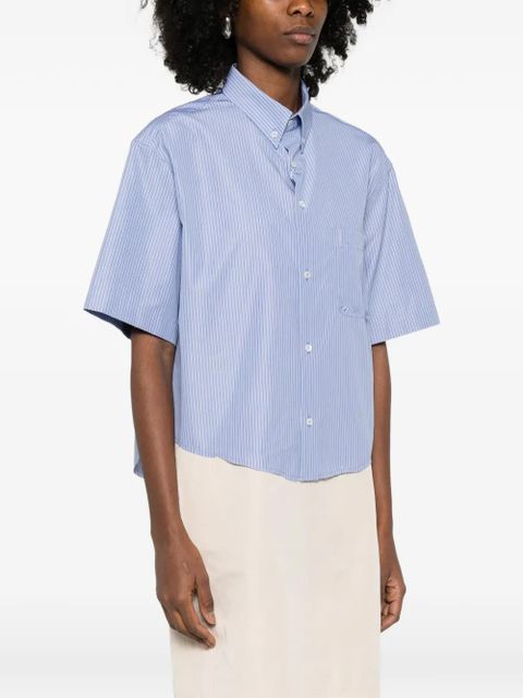 Maison Margiela striped-fastening shirt - Blue - zdjęcie produktu nr 2
