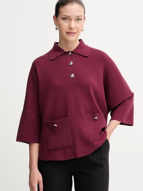 Joseph Ribkoff sweter damski kolor bordowy 253962 - zdjęcie produktu nr 1