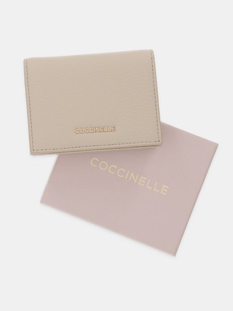 Coccinelle portfel skórzany damski kolor beżowy E2 MW5 17 21 01