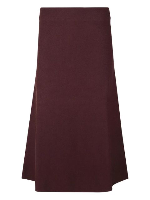 Jil Sander back-zip midi skirt - Red - zdjęcie produktu nr 1