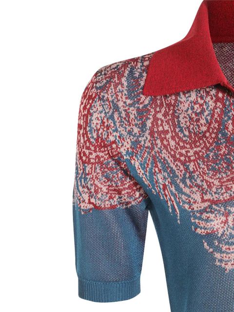 ETRO paisley-print polo shirt - Blue - zdjęcie produktu nr 2