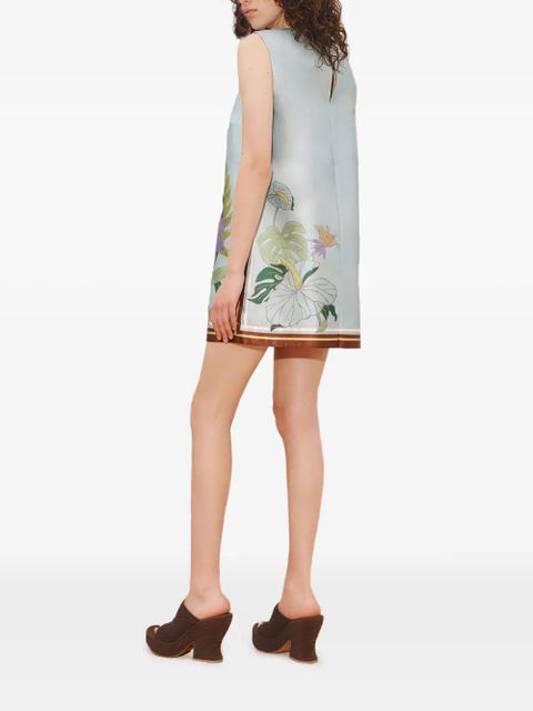 ALEMAIS Alfie floral-print mini dress - Blue