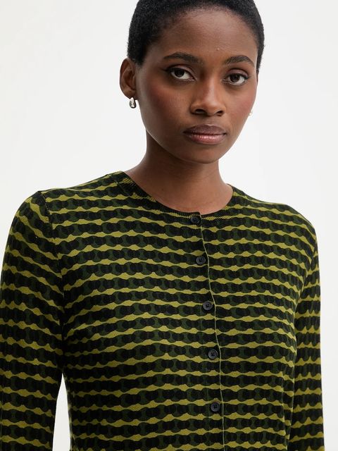 United Colors of Benetton kardigan damski kolor zielony lekki 12F3D5028