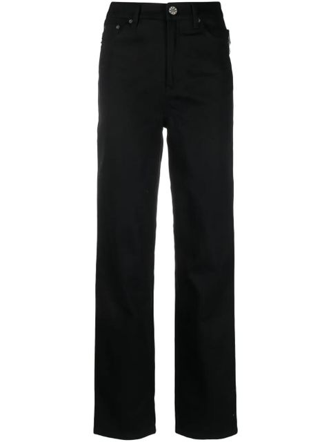 ROTATE BIRGER CHRISTENSEN crystal-embellished straight-leg jeans - Black - zdjęcie produktu nr 1