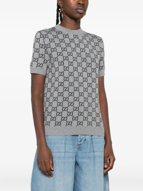 Gucci GG-pattern short-sleeve t-shirt - Grey