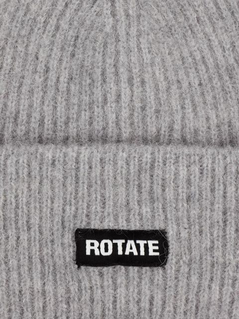 ROTATE BIRGER CHRISTENSEN logo-patch beanie hat - Grey - zdjęcie produktu nr 2