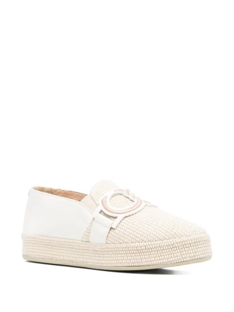 Casadei logo-aplliqué loafers - Neutrals - zdjęcie produktu nr 2