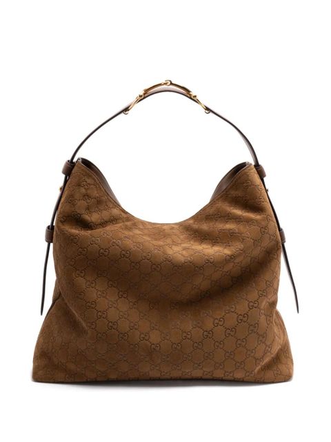 Gucci Beatrix embossed shoulder bag - Brown