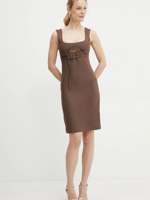 Patrizia Pepe sukienka z domieszką lnu - zdjęcie produktu nr 1