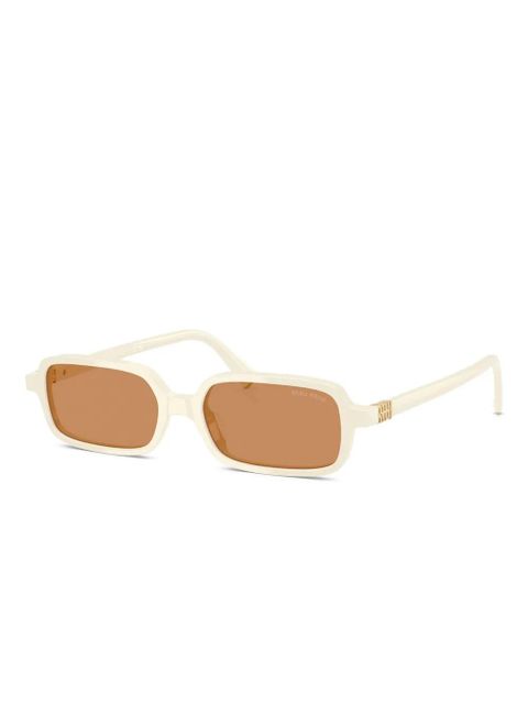 Miu Miu Eyewear rectangle-frame sunglasses - White - zdjęcie produktu nr 2