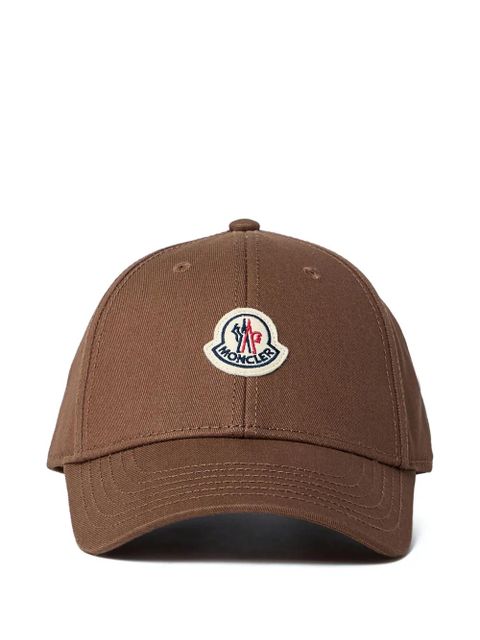 Moncler logo-patch baseball cap - Brown - zdjęcie produktu nr 1