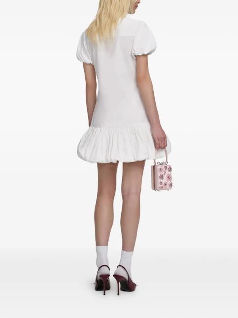 Self-Portrait pocket mini dress - White