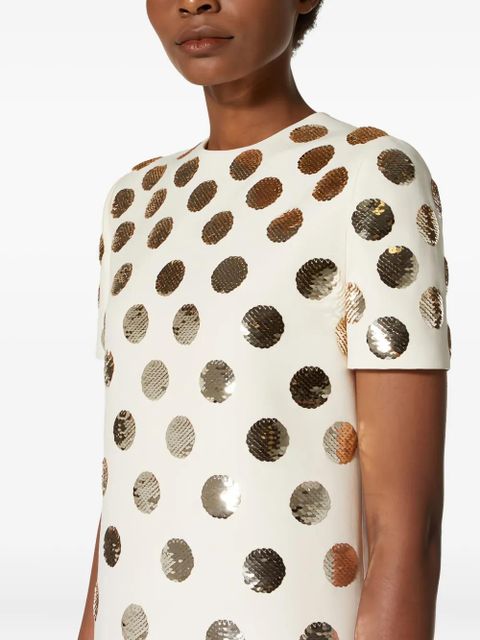 Valentino Garavani sequin-embellished dress - Neutrals