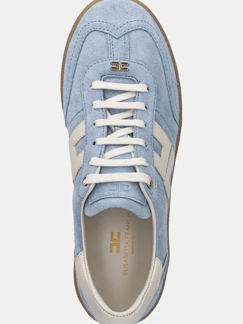 Elisabetta Franchi sneakersy zamszowe damskie kolor niebieski SA51G51E2 - zdjęcie produktu nr 2