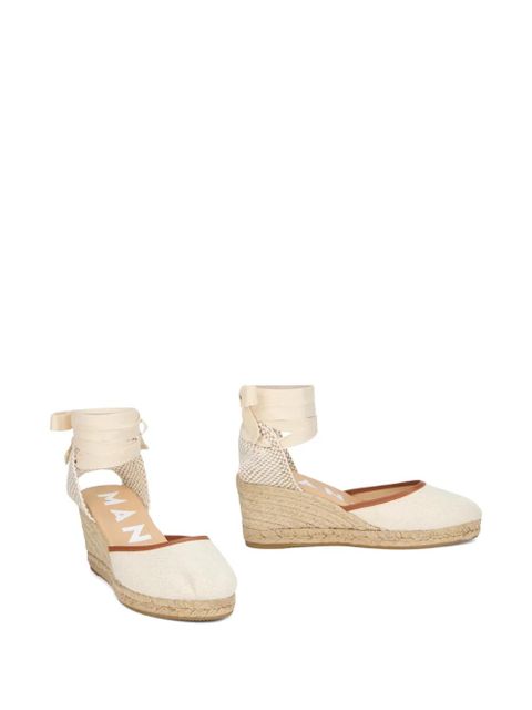 Manebi tie-fastening wedge espadrilles - Neutrals - zdjęcie produktu nr 2