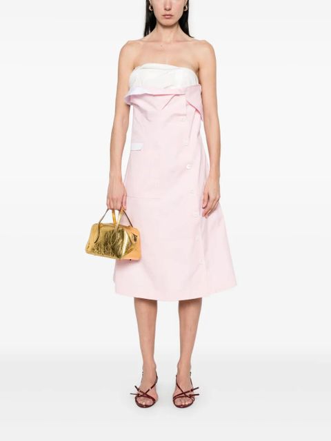 Miu Miu layered-detail mini dress - Pink - zdjęcie produktu nr 2