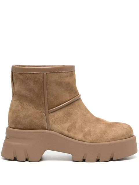 Gianvito Rossi shearling-lined suede boots - Brown - zdjęcie produktu nr 1