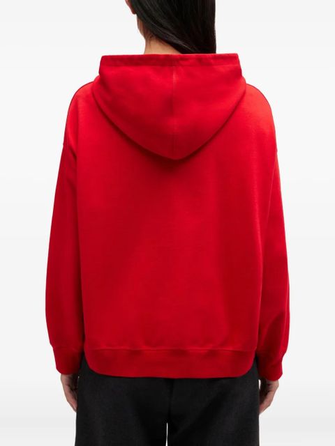 GANNI graphic-print hoodie - Red