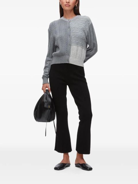 3.1 Phillip Lim cable-knit patchwork cardigan - Grey