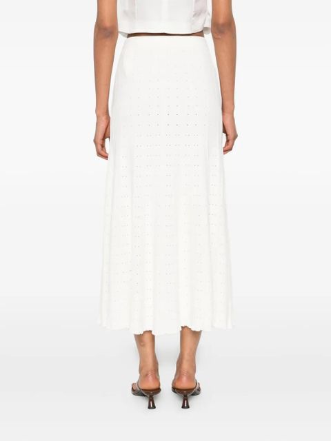 SANDRO button-front flared skirt - White