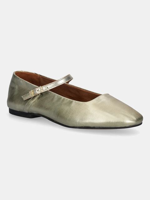 Tommy Hilfiger baleriny skórzane HILFIGER GOLD BALLERINAS kolor złoty FW0FW09320 - zdjęcie produktu nr 1