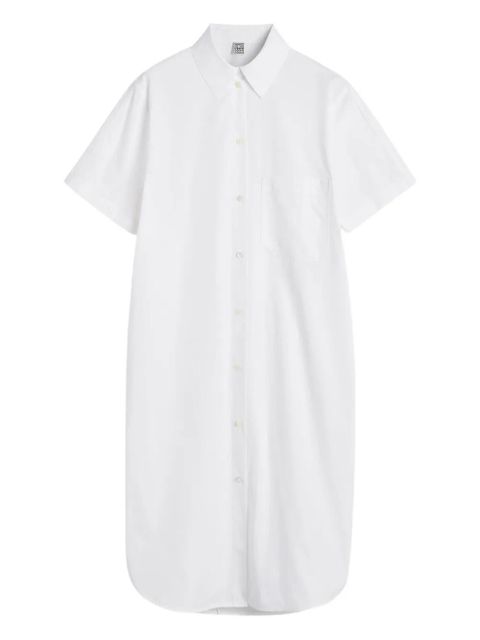 TOTEME short-sleeve button-front shirt dress - White - zdjęcie produktu nr 1