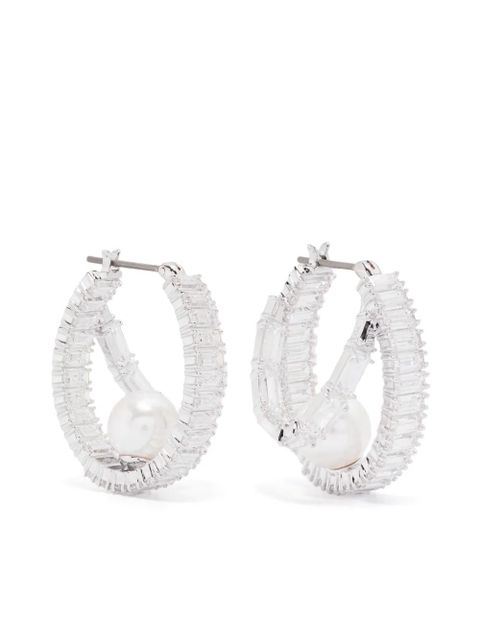 Swarovski x Ariana Grande pearl hoop earings - White - zdjęcie produktu nr 1