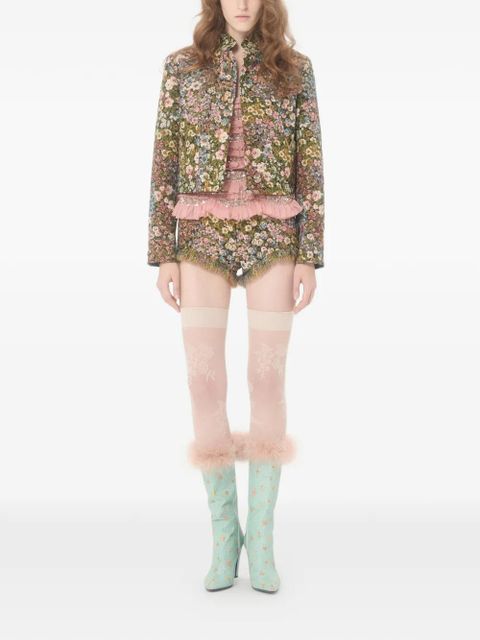 Valentino Garavani floral print jacket - Green - zdjęcie produktu nr 2