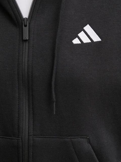 adidas bluza Essentials damska kolor czarny z kapturem z aplikacją JE1283