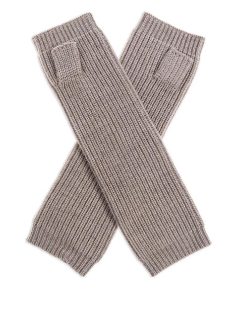 ISABEL MARANT ribbed fingerless gloves - Neutrals