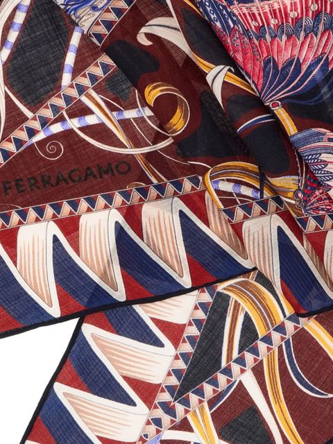 Ferragamo floral-print scarf - Blue - zdjęcie produktu nr 2