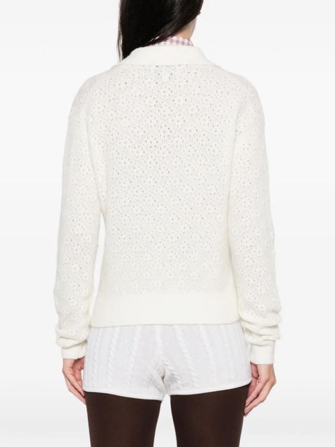 MC2 Saint Barth pointelle V-neck sweater - Neutrals