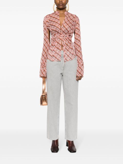 AGOLDE Criss Cross high-waist straight-leg jeans - Grey - zdjęcie produktu nr 2