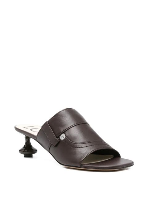 LOEWE 45mm Toy leather-band sculpted-heel sandals - Brown - zdjęcie produktu nr 2