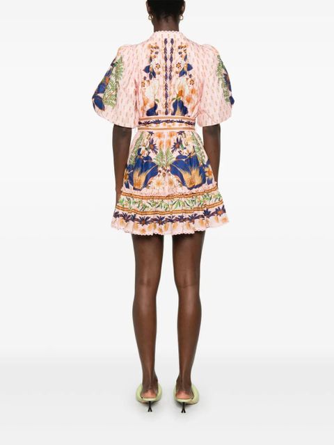 FARM Rio Dream Garden mini dress - Pink