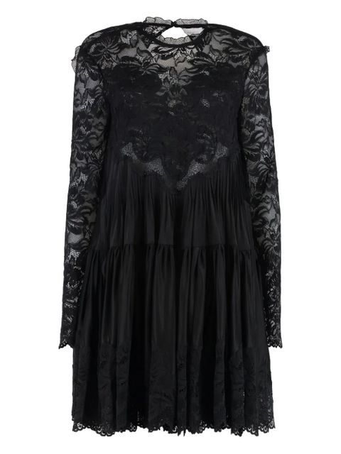 Rabanne floral-lace tiered dress - Black - zdjęcie produktu nr 1