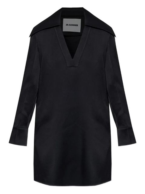 Jil Sander oversized-collar dress - Black - zdjęcie produktu nr 1