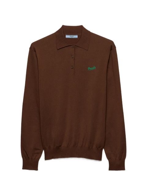 Prada silk polo shirt - Brown - zdjęcie produktu nr 1