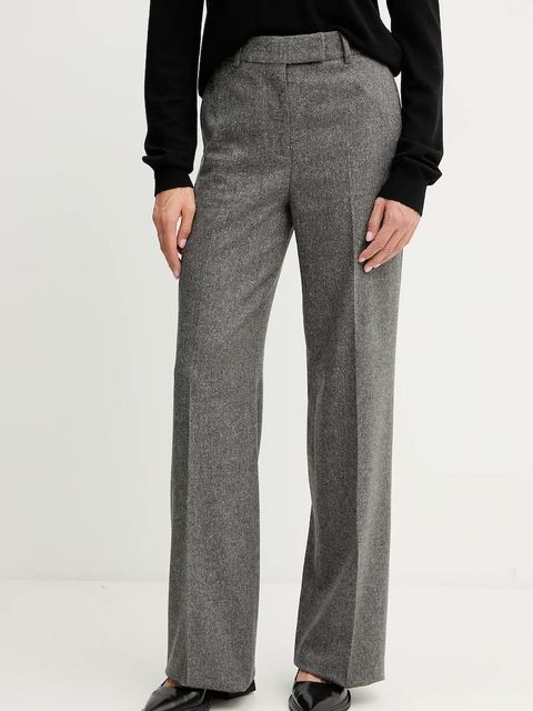 Iceberg spodnie z dodatkiem wełny damskie kolor szary proste high waist B081 3080 - zdjęcie produktu nr 1